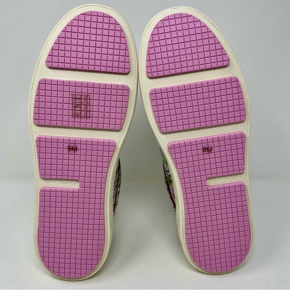 Tory Burch Ladybug Sneaker in Purple Bold Flowers / Oyster Size 9 New - Picture 12 of 14